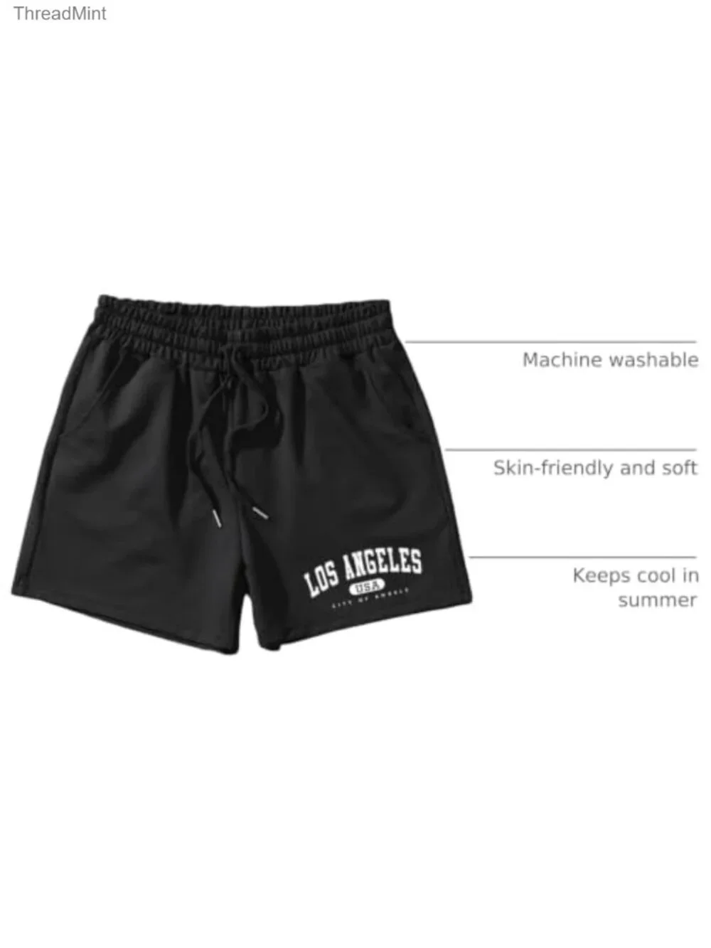 Men's Graphic Athletic Shorts with Pockets Drawstring Waist